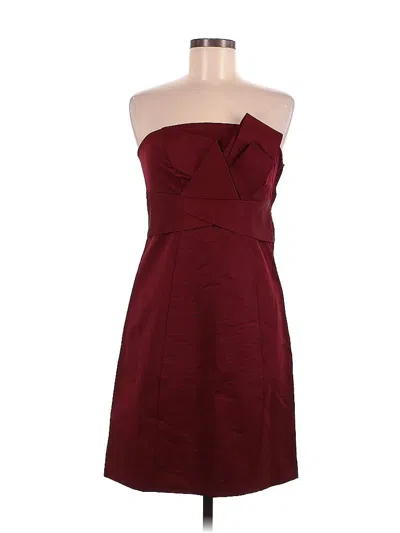 Pre-owned Assorted Brands Cocktail Dress In Burgundy