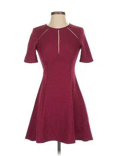 Pre-owned Assorted Brands Cocktail Dress In Burgundy