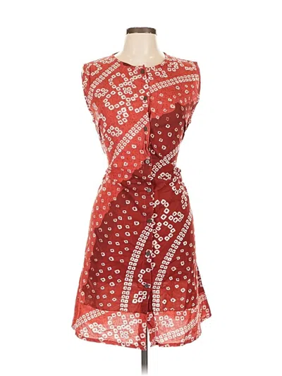 Pre-owned Assorted Brands Cocktail Dress In Burgundy