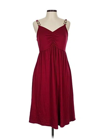 Pre-owned Assorted Brands Cocktail Dress In Burgundy