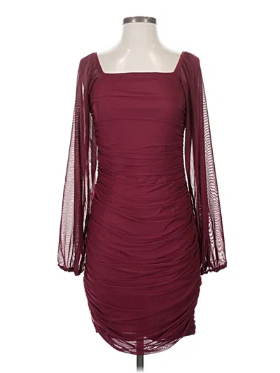 Pre-owned Assorted Brands Cocktail Dress In Burgundy