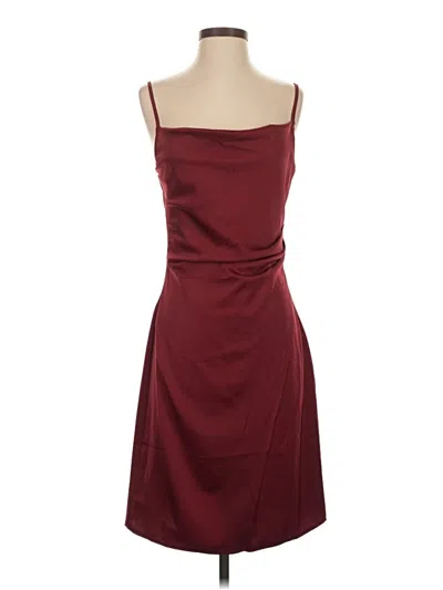Pre-owned Assorted Brands Cocktail Dress In Burgundy