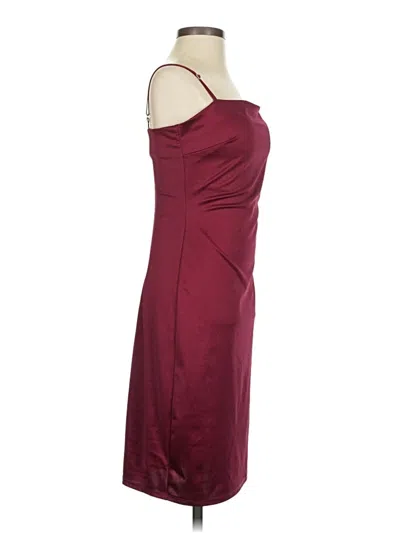 Pre-owned Assorted Brands Cocktail Dress In Burgundy