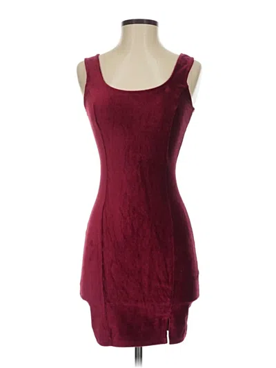 Pre-owned Assorted Brands Cocktail Dress In Burgundy