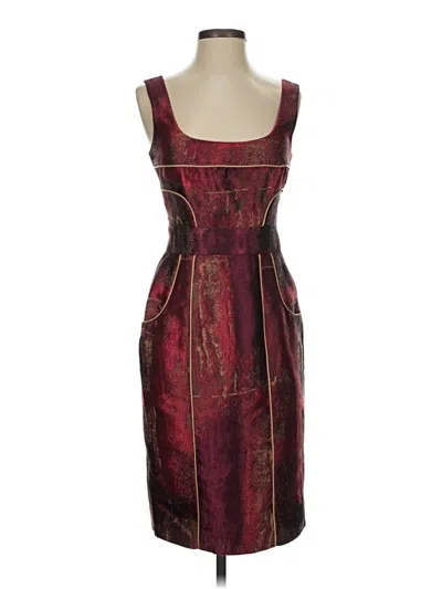 Pre-owned Assorted Brands Cocktail Dress In Burgundy