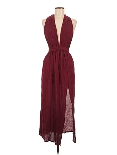 Pre-owned Assorted Brands Cocktail Dress In Burgundy