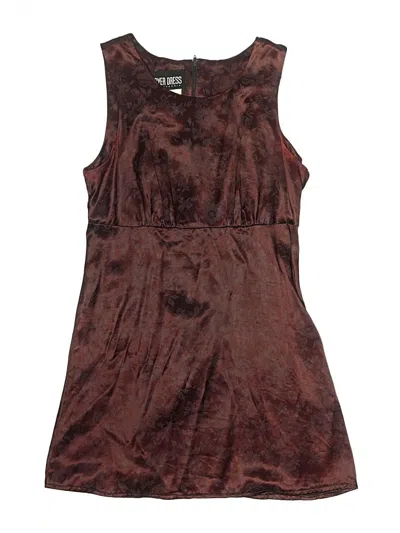 Pre-owned Assorted Brands Cocktail Dress In Burgundy