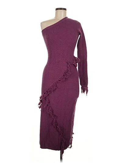 Pre-owned Assorted Brands Cocktail Dress In Burgundy