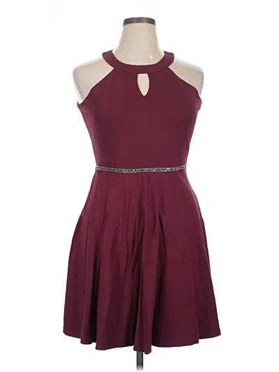 Pre-owned Assorted Brands Cocktail Dress In Burgundy