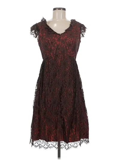 Pre-owned Assorted Brands Cocktail Dress In Burgundy