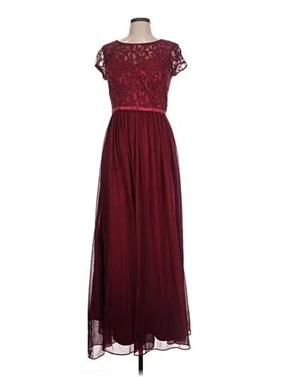 Pre-owned Assorted Brands Cocktail Dress In Burgundy