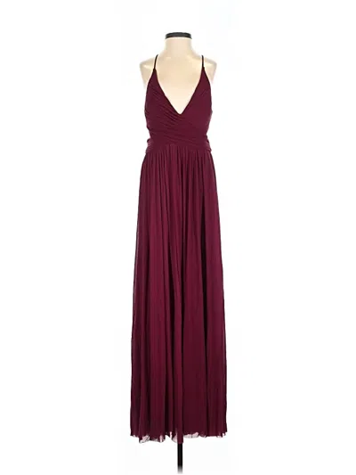 Pre-owned Assorted Brands Cocktail Dress In Burgundy