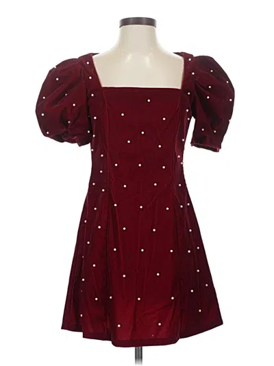 Pre-owned Assorted Brands Cocktail Dress In Burgundy