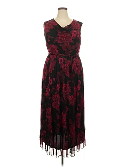 Pre-owned Assorted Brands Cocktail Dress In Burgundy