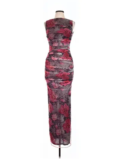 Pre-owned Assorted Brands Cocktail Dress In Burgundy