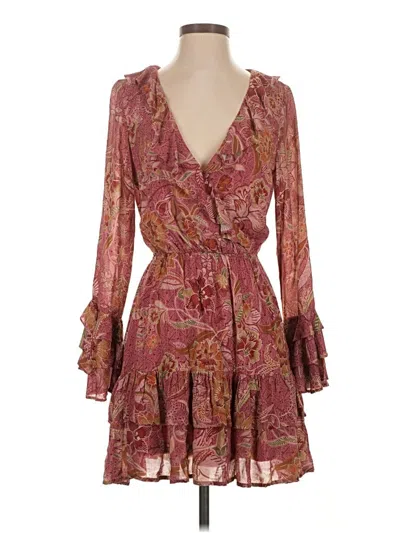 Pre-owned Assorted Brands Cocktail Dress In Burgundy