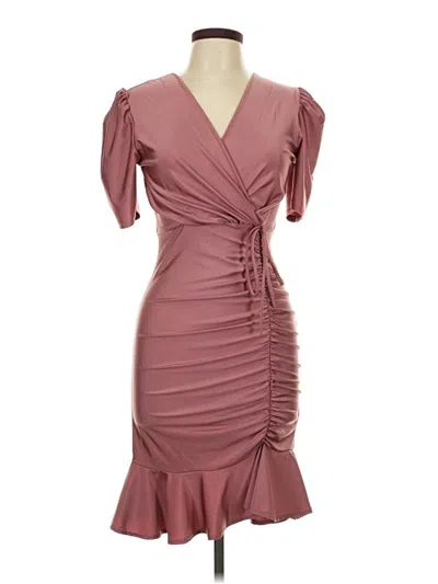 Pre-owned Assorted Brands Cocktail Dress In Burgundy