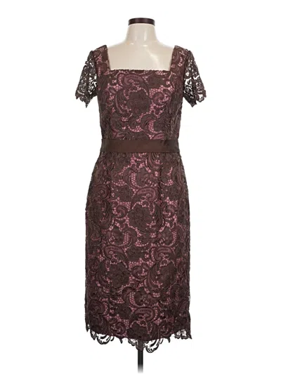Pre-owned Assorted Brands Cocktail Dress In Burgundy