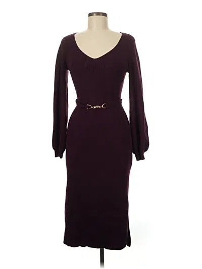 Pre-owned Assorted Brands Cocktail Dress In Burgundy