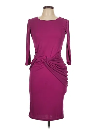 Pre-owned Assorted Brands Cocktail Dress In Burgundy