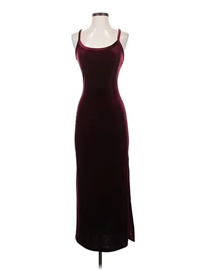 Pre-owned Assorted Brands Cocktail Dress In Burgundy