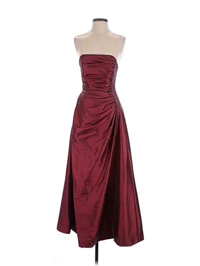 Pre-owned Assorted Brands Cocktail Dress In Burgundy