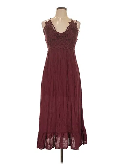 Pre-owned Assorted Brands Cocktail Dress In Burgundy