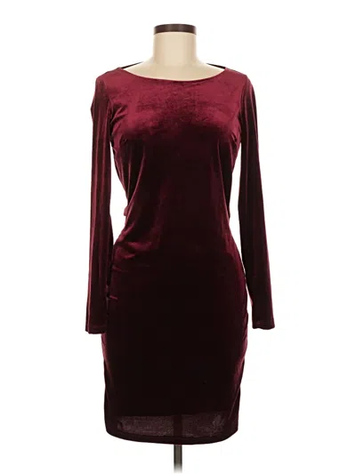Pre-owned Assorted Brands Cocktail Dress In Burgundy