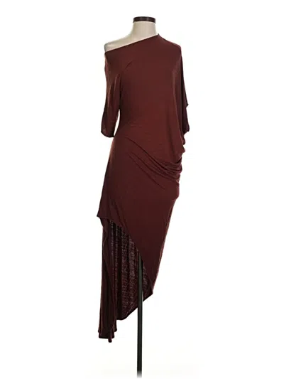 Pre-owned Assorted Brands Cocktail Dress In Burgundy