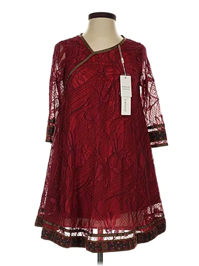 Pre-owned Assorted Brands Cocktail Dress In Burgundy