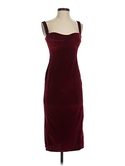 Pre-owned Assorted Brands Cocktail Dress In Burgundy