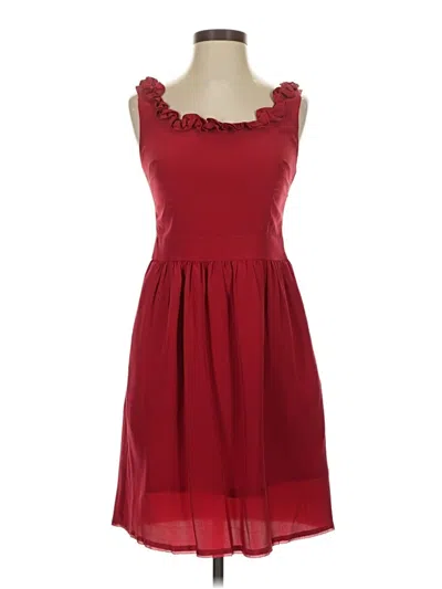 Pre-owned Assorted Brands Cocktail Dress In Burgundy