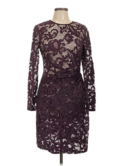 Pre-owned Assorted Brands Cocktail Dress In Burgundy