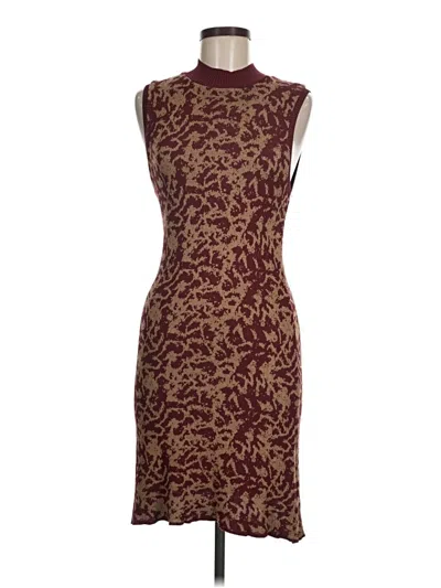 Pre-owned Assorted Brands Cocktail Dress In Burgundy