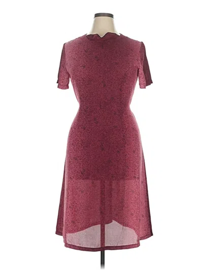 Pre-owned Assorted Brands Cocktail Dress In Burgundy
