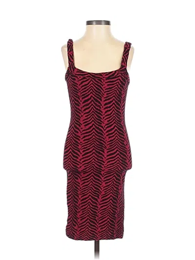 Pre-owned Assorted Brands Cocktail Dress In Burgundy