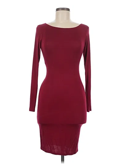 Pre-owned Assorted Brands Cocktail Dress In Burgundy