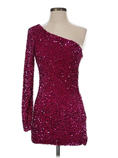 Pre-owned Assorted Brands Cocktail Dress In Burgundy