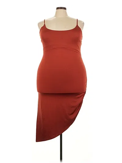 Pre-owned Assorted Brands Cocktail Dress In Burgundy