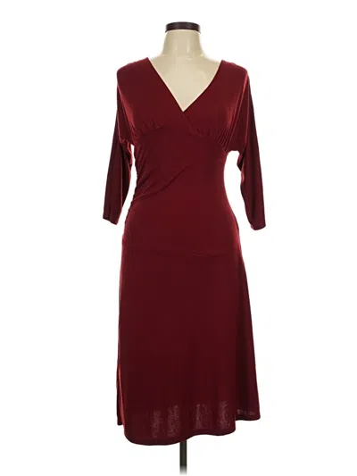 Pre-owned Assorted Brands Cocktail Dress In Burgundy