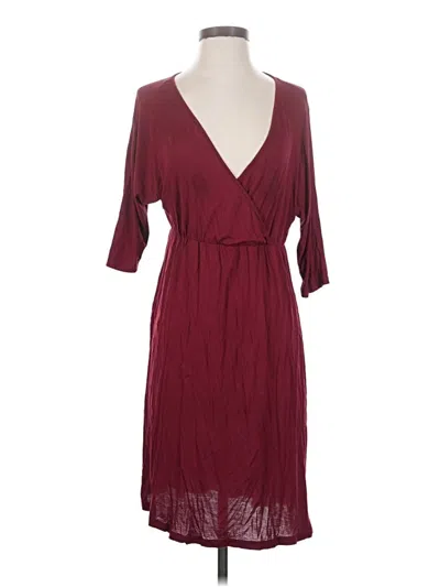 Pre-owned Assorted Brands Cocktail Dress In Burgundy