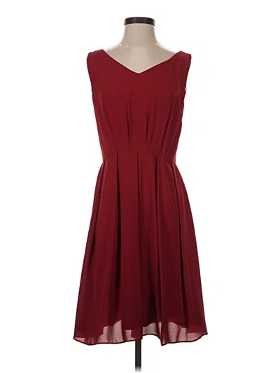 Pre-owned Assorted Brands Cocktail Dress In Burgundy