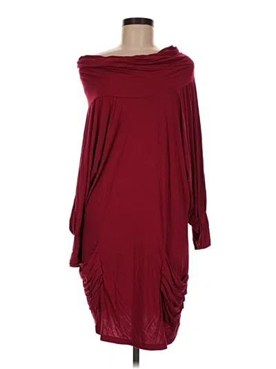 Pre-owned Assorted Brands Cocktail Dress In Burgundy