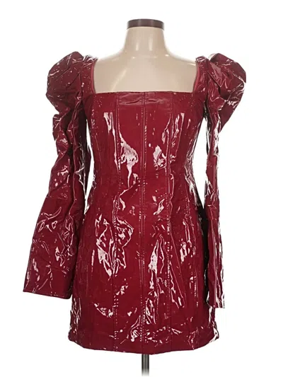 Pre-owned Assorted Brands Cocktail Dress In Burgundy