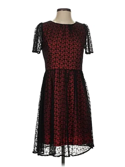 Pre-owned Assorted Brands Cocktail Dress In Burgundy