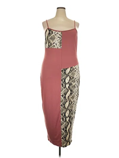 Pre-owned Assorted Brands Cocktail Dress In Burgundy