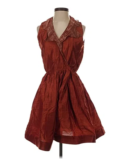 Pre-owned Assorted Brands Cocktail Dress In Burgundy