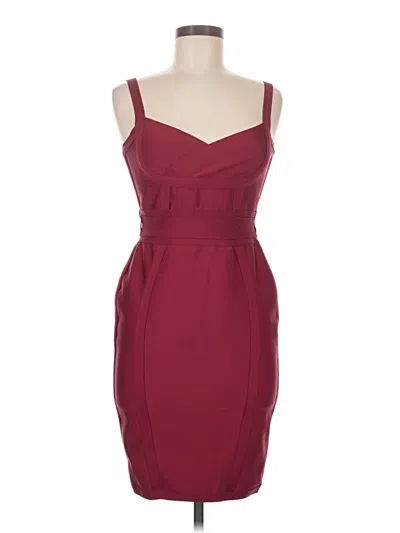 Pre-owned Assorted Brands Cocktail Dress In Burgundy