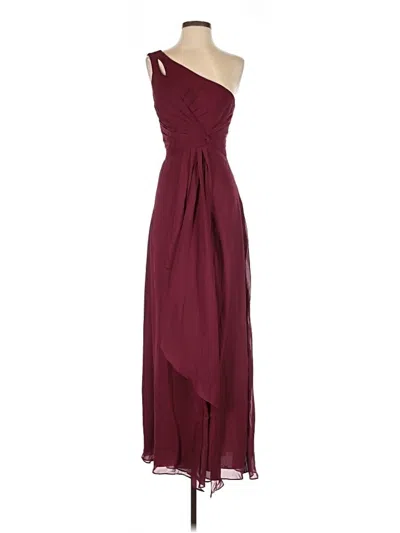 Pre-owned Assorted Brands Cocktail Dress In Burgundy
