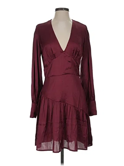Pre-owned Assorted Brands Cocktail Dress In Burgundy
